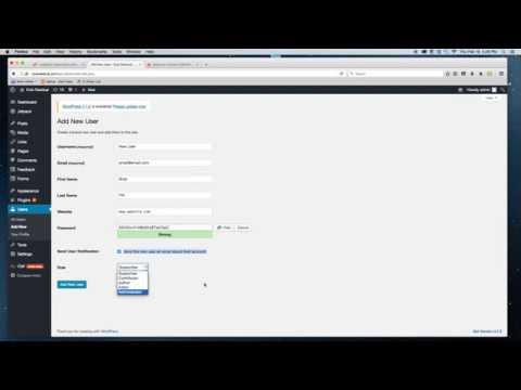 How to add a new user in wordpress | 2017 - YouTube
