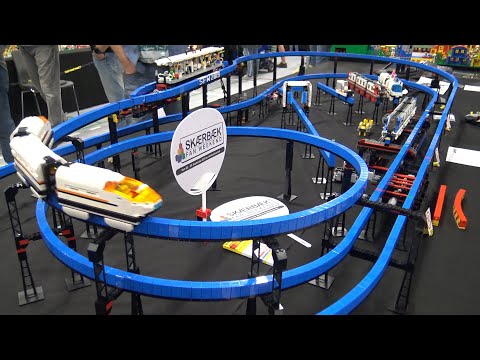 Custom LEGO Monorail Built Entirely from Standard Bricks