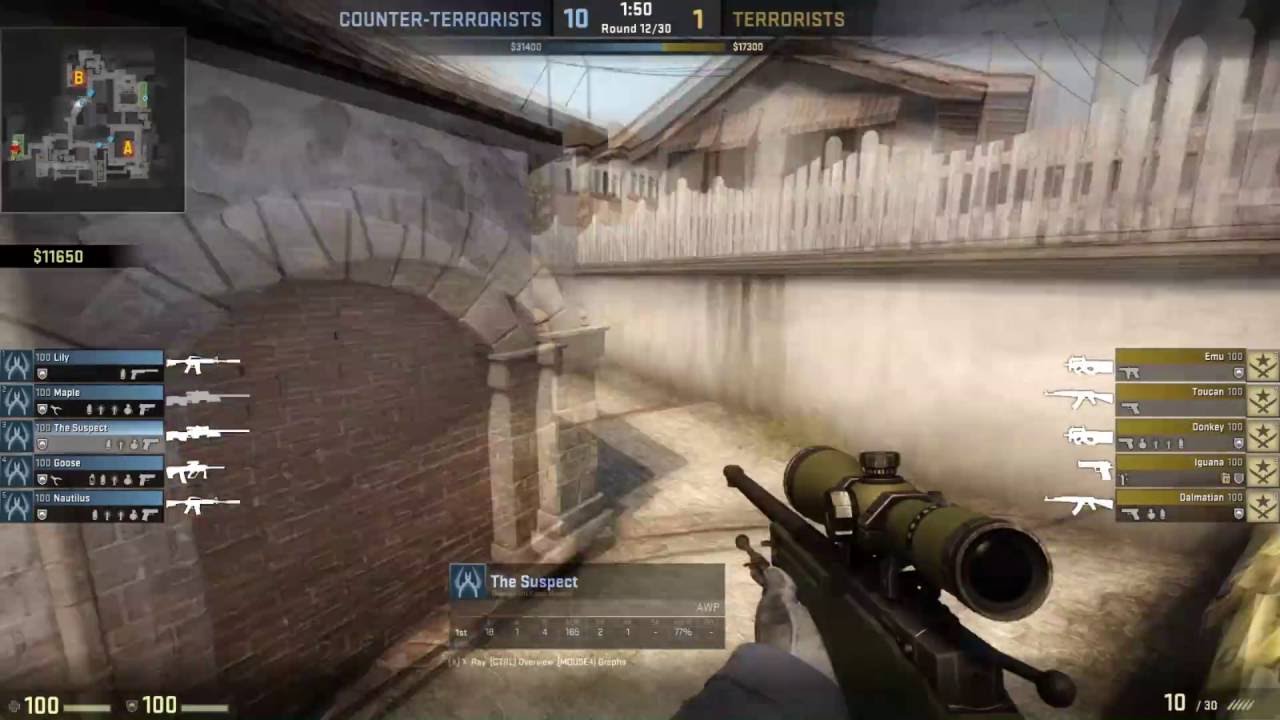 CS:GO overwatch #1 RAGE HACKER WITH DRAGON LORE HIGHLIGHT