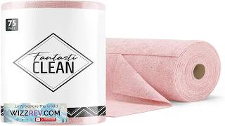 Fantasticlean Microfiber Cleaning Cloth Roll 75 Pack Tear Away Microfiber Towels 12