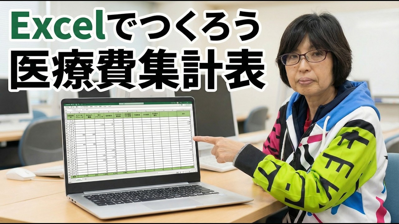 【パソコン教室】エクセルで作ろう 医療費集計表