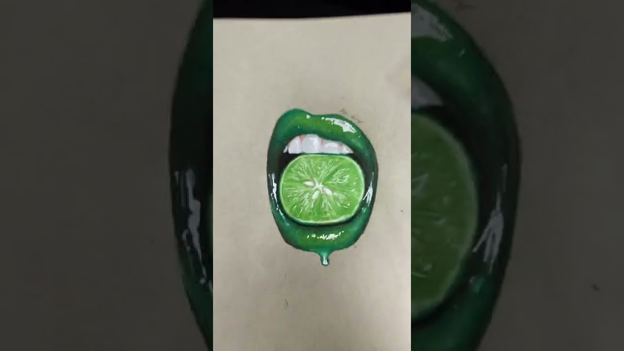 I tried to draw realistic lime lips 👄