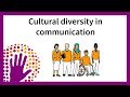 Cultural diversity in communication