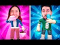 TUDO ROSA vs TUDO AZUL no Supermercado do Roblox Eat Same Color Food Challenge