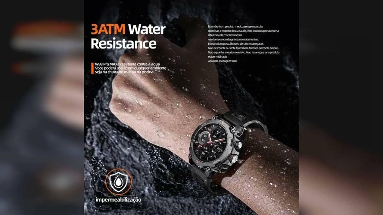 RomaRo Alcobaca D.a.S 48° 52° 58° No.W88 k Relogio Smartwatch Basike W88 Pro Max Esportivo 47mm -k