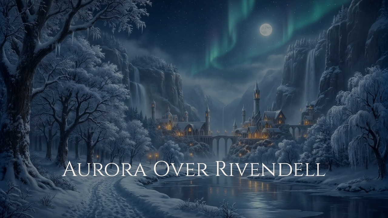 Rivendell Winter Night 🌌 8 Hours of Celtic Medieval Music for Sleep