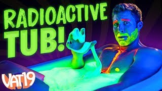 We Bathed in 500 pounds of GLOWING Putty!