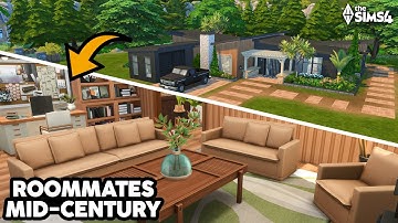 Roommates Mid-Century Modern // The Sims 4 Speed Build
