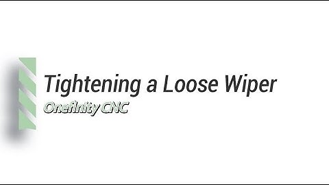 Tightening a loose wiper in the foot of the Onefinity CNC // Support