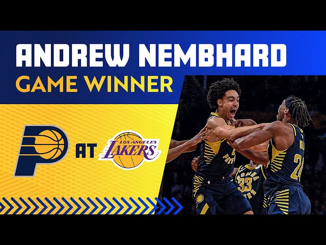 Andrew Nembhard Buzzer-Beater Game-Winner to Beat the Lakers 🚨 