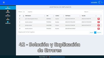 42.- Solución y Explicación de Errores - Sistema de Asistencias con PHP y MYSQL