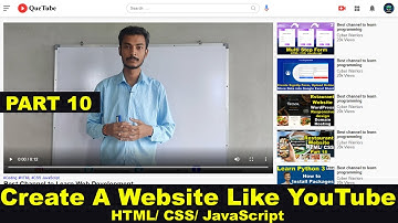 How to create a website like YouTube using HTML/CSS and JavaScript, How to create a website HTML/CSS
