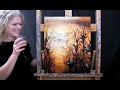 Learn to Paint AUTUMN MORNING WEB with Acrylics - Paint and Sip at Home - Step by Step Tutorial