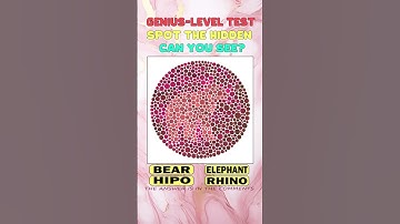 👀 Only 1% Can Spot It! | spot the hidden Animal in this Ishihara-style color test? #ishihara