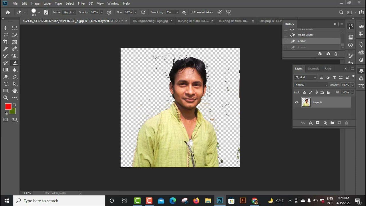 How to use Magic Eraser Too In Adobe CC Basic
