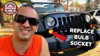 2007-2017 Jeep Wrangler JK Turn Signal Socket Replacement - YouTube