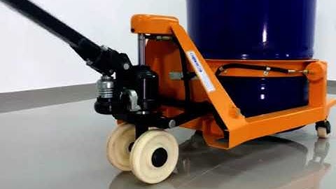 Sinolift HJ365 hand hydraulic 55 gallon oil drum pallet truck