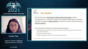 2021 LLVM Dev Mtg “Sparse Tensor Algebra Optimizations in MLIR”