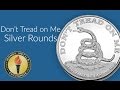 1oz Silver Don't Tread On Me/Tea Party Symbol Round | Money Metals Exchange