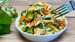 eat this cabbage salad for dinner every day and lose belly fat fast.🔥 Healthy cabbage salad recipe