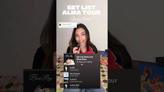 Set list del Alma Tour de Elena Rose, luego de haberla vista en Bogotá :)#elenarose