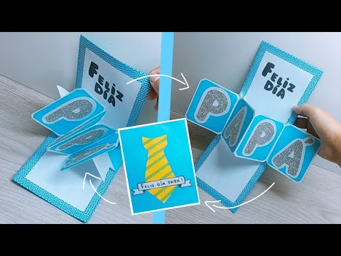 ?DIY. TARJETA para el DÍA DEL PADRE ⚽ | Manualidades / ?Pop-up?|  Marivaleria - YouTube