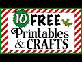 10 FREE Christmas Printables! 🎄 (cheap & easy crafts!) Dollar Tree DIYs 2021