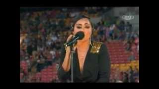 Jess Mauboy - Land of 1000 dancers at All Stars NRL match