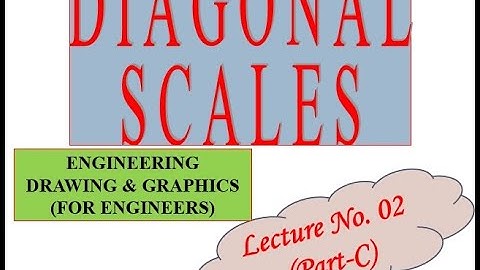 Lecture No. 02 (Part-C) Engineering Drawing & Graphics for Engineers (Diagonal Scales)