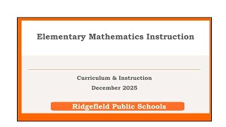 Elementary Mathematics Instruction