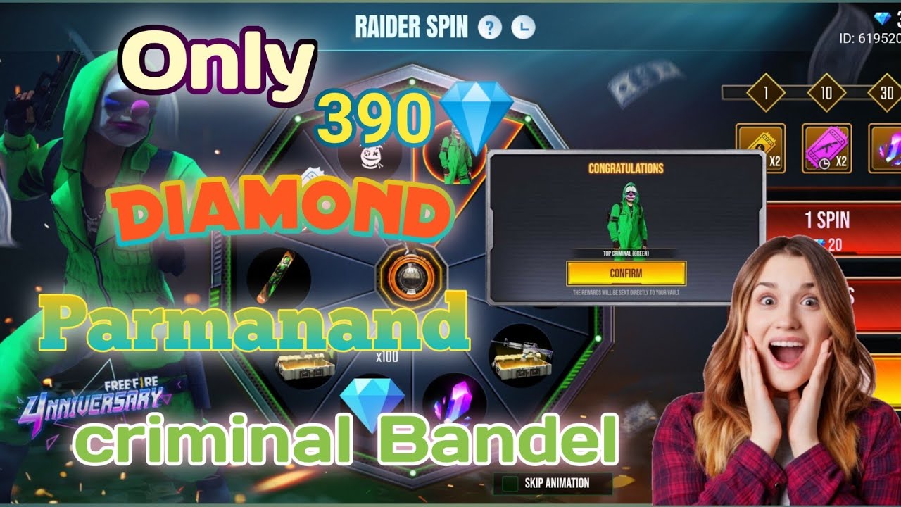 FREE FIRE NEW EVENT // TOP GREEN CRIMINAL BUNDLE  EVENT FREE FIRE // 4 ANNIVERSARY EVENT / FG Prince