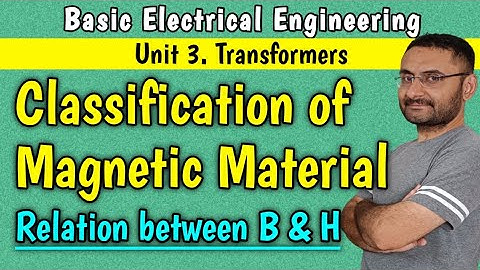 Classification of Magnetic Materials (Relation between  B and H) Unit 3 Transformers | BTech 1st