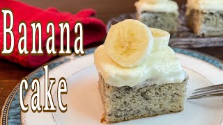 How to make banana cake with cream cheese icing ||バナナケーキとクリームチーズアイシングの作り方