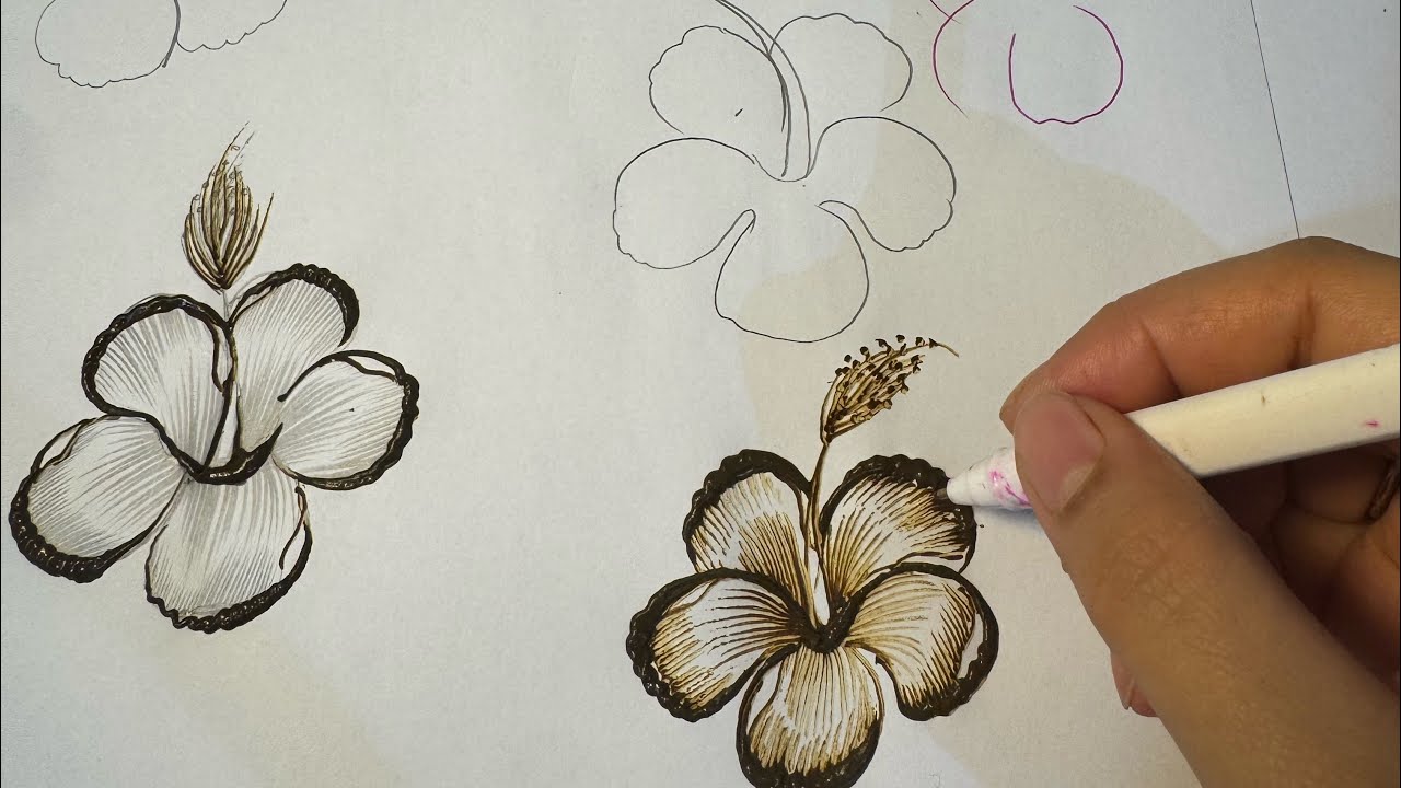 Easy steps to create Hibiscus flower / Simple Flower / Tips to create hibiscus / Floral flower