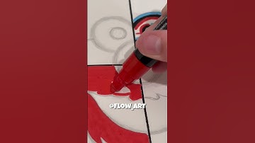 Drawing Elmo, But In 4 Different Styles! (Part 2) #posca #satisfying #art #shorts