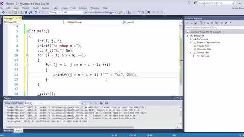 viết chương trình in ra tam giac cân