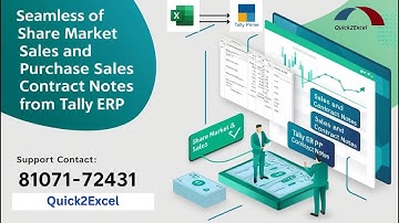 Share Market !! Sales & Purchase Contract Note import From Excel To TALLY. Easy import Share.