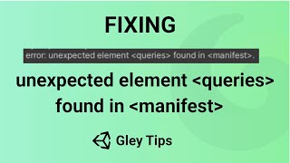 Fixing - unexpected element queries found in manifest - Gley Tips #8