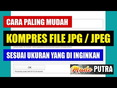 Cara Kompres File JPG JPEG Sesuai Ukuran Yang Di Inginkan