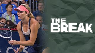 Danielle Collins confronts Sakkari after ball is hit into stands | The Break