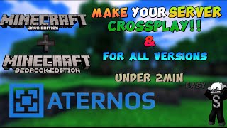 how to make aternos server for java and bedrock players!! #minecraft  screenshot 3