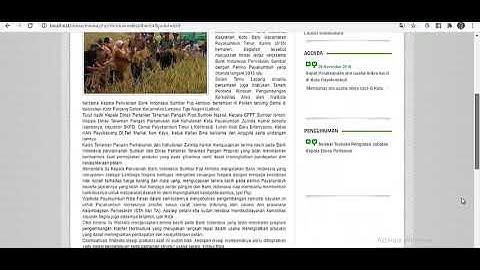 Contoh Website Dinas Pertanian Source code PHP Mysql