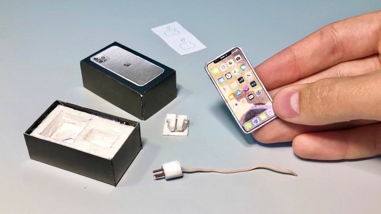 Mini iPhone 11 Pro Max for DollHouse - How to Make Miniature iPhone 11 