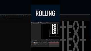 Make Rolling Text Animation in After Effects