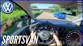 2017 VW Golf Sportsvan [1.4 TSI | 125 HP] - POV Autobahn Top Speed Drive