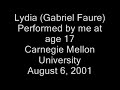 Lydia by Gabriel Faure (performed by Amanda Ayers)