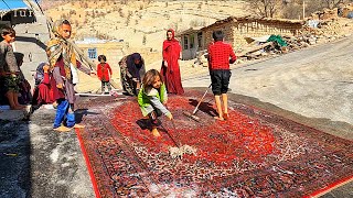 Carpet cleaning and moving houses for Nowruz Eid: rural life 2023