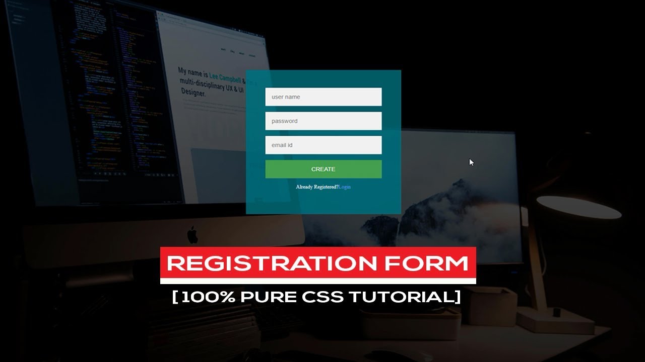 How To Make Login & Registration Form Using HTML CSS & JavaScript ...