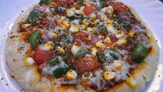 बिना ओवन के बिना यीस्ट के चीज़ बर्स्ट पिज्ज़ा || Cheese burst pizza without oven and yeast in kadhai