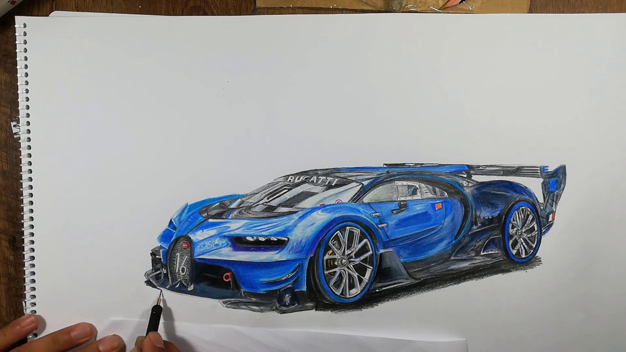 Как рисовать бугатти
